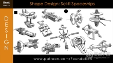 Norris Lin画师科幻飞船概念图形设计视频教程 Foundation Art Group - Shape Design: Sci-Fi Spaceship