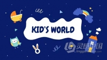 可爱动画插图儿童频道开场白玩具店宣传片头AE模板下载 Kid's World Opener