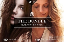 1149款婚礼人像风光调色Lightroom预设+PS调色动作14套合集 The Bundle – All Actions & Presets