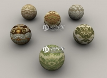 C4D壁纸材质球 Classical Wallpaper C4D材质