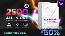 2500+种视频特效转场过渡动画预设AE脚本 Graphic Transitions v5预设包 Animation Studio脚本预设