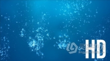 视频素材 高清水下气泡背景清澈海底发光泡泡上升漂浮湍流运动循环视频素材下载