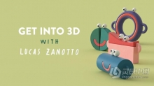 C4D创建可爱模型循环动画处理视频教程 MOTION DESIGN SCHOOL – GET INTO 3D WITH LUCAS ZANOTTO