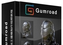 3dsMax未来科幻战士建模制作视频教程 Gumroad Hard Surface 3D Modeling for Produ...