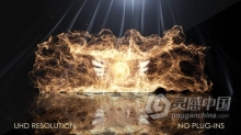 AE模板-大气豪华时尚婚礼片头介绍梦幻般流动粒子标志动画 Luxury Particle Logo