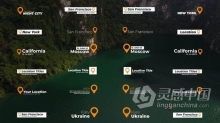 24种定位图形位置介绍文字标题字幕FCPX插件 Location Titles Final Cut Pro