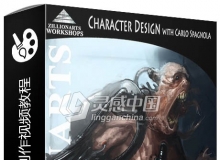 Photoshop僵尸怪兽绘画制作视频教程 Zillionarts Character Design