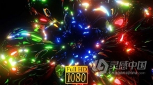 霓虹灯隧道三角形抽象图案发光动画VJ背景视频素材 Neon Vj Tunnel HD