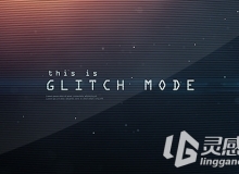 故障模式的文本序列和标志介绍AE模板Glitch Mode - Text Sequence and Logo Intro