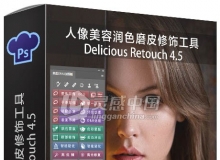 PS人像美容润色磨皮修饰工具 Delicious Retouch 4.5中文版DR4.5加强版 支持PS CC 2019