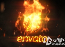 火焰logo动画展示AE模版 Videohive Flame Logo Reveal