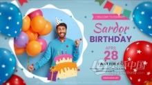 AE模板-生日快乐特别活动邀请简介视频动态海报动画AE模板下载