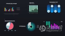 6个彩色信息图表元素数据统计图形动画AE模板下载 Infographics Chart Pack