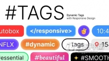 11个动态文字标签社交媒体响应式标题动画AE模板下载 Dynamic Tags