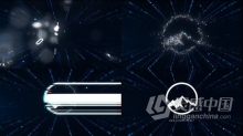 AE模板 三维科技hud线条星尘流体粒子汇聚ai人工智能标志展示 AE工程 AE文件下载