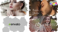 FCPX插件 Ink Slideshow FCPX插件制作水墨遮罩动画幻灯片宣传相册视频