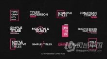 简约创意视频字幕文字标题动画FCPX插件 Simple Titles FCPX & Apple Motion