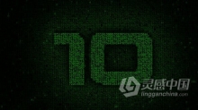 矩阵代码数字10秒倒计时动画视频素材 4k Matrix Countdown