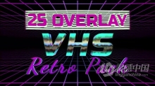 AE模板-25个复古VHS效果叠加元素包AE模板下载 Retro VHS Overlay Pack 01