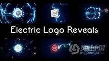 AE模板-6种闪电能量电动标志揭晓快速LOGO简短介绍AE模板下载 Electric Logo Reveals