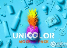 单色产品包装PSD模型包 Unicolor Mockup Pack