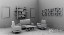 Maya客厅家具3D室内设计技术训练视频教程 3D Furniture Design with Maya : Living Room