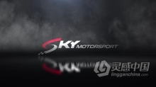 3D烟雾场景车速表快速转动赛车运动标志揭晓AE模版 Motorsport Logo Reveal