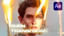 20个烧纸火焰燃烧转场过渡AE模板下载 Burn Transitions