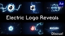 AE模板-6个动态场景电动风格卡通闪电LOGO动画AE模板下载 Electric Logo Reveals for After Effects