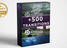 500种缩放平移透视旋转拉伸故障干扰视频无缝转场预设PR模板