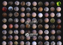 100个高精度无缝地面贴图合集 100 Ground Terrain Seamless PBR Textures