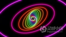 4K椭圆螺旋形彩色霓虹灯隧道视频素材用于音乐视频游戏移动应用背景视频素材 Ellipse Spiral Colorful Tunnel