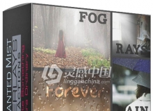 PS下雨和彩虹光线效果动作Photoshop Actions & Overlays Collection
