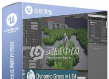 UE4游戏交互式动态草地实例制作流程视频教程