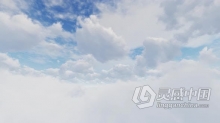 视频素材 天空中容积白云飘动效果Clouds视频素材下载