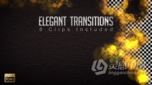 8种优雅散景光斑粒子动画视频转场过渡效果 Elegant Transitions