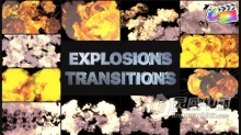 FCPX插件-12种卡通爆炸烟雾特效过渡转场预设 Explosion Transitions
