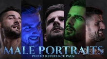 985张男性肖像不同光线视角表情姿势造型高清参考图合集 Male Portraits Photo Reference Pack for Artists 895