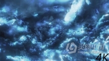 视频素材 在黑暗云层穿越动画背景4K视频素材下载