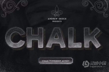 PS动作-手写板书粉笔字手绘效果Photoshop动作 Chalk Lettering – Photoshop Action