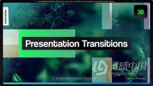 AE模板-Presentation Transitions 幻灯片图形滑动遮罩转场效果AE模板下载