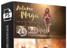 梦幻空灵般秋季温暖色调摄影后期调色视频教程 附素材