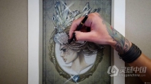 绘画教程 绘制个性怪异头发着色纹理造型技术插图传统绘画视频教程