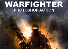 超酷战争爆炸烟雾火灾粒子PS动作 Warfighter PS Action 附视频教程