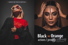 黑暗橙色调电影人像Lightroom预设 Black and Orange Presets