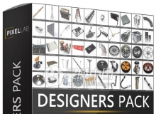 260套C4D五金工具配件模型合集 The Pixel Lab Designers Pack