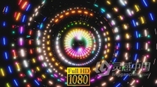 闪烁迪斯科灯光五颜六色霓虹灯隧道动画VJ背景视频素材 Neon Life HD