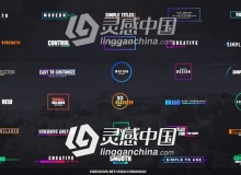 30种现代炫彩文字标题动画预设PR模板