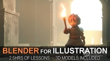 Blender插画场景制作工作流程视频教程