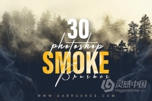 PS笔刷 30个逼真的烟雾烟熏镜头PS笔刷包 30 Smoke Brushes for Photoshop